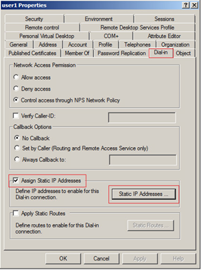 cisco asa vpn assign static ip address
